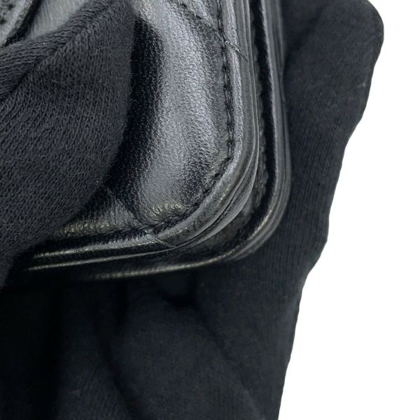 シャネル チェーンウォレット クラシック マトラッセ ココマーク ラムスキン AP0250 CHANEL 財布 黒