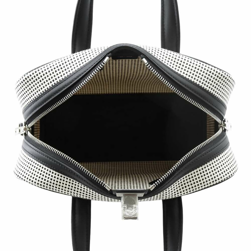 エルメス ヴィクトリア 3  フールトゥ ミニ ブラック/エクリュ/シルバー金具 トワルキャドリーユ/スイフト B刻印 黒