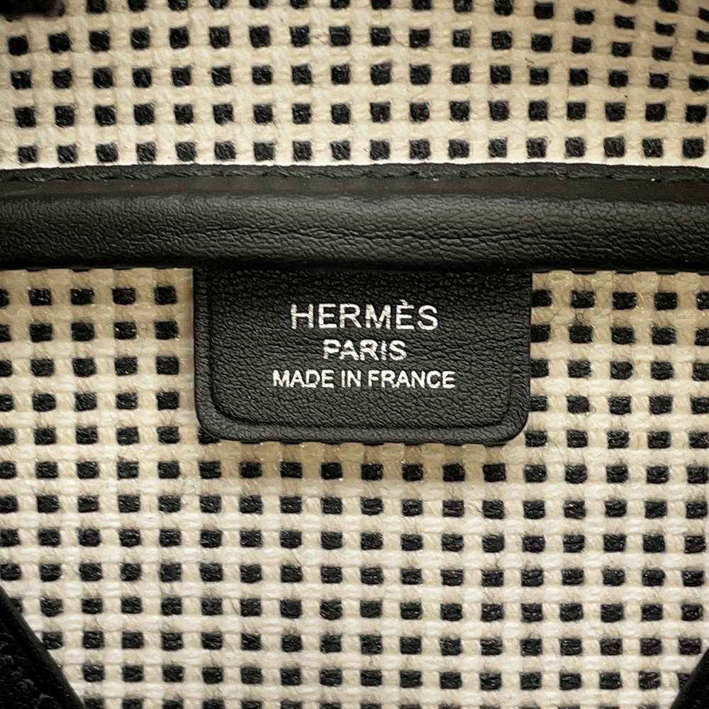 エルメス ヴィクトリア 3  フールトゥ ミニ ブラック/エクリュ/シルバー金具 トワルキャドリーユ/スイフト B刻印 黒