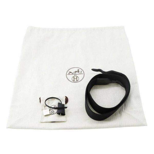 エルメス ヴィクトリア 3  フールトゥ ミニ ブラック/エクリュ/シルバー金具 トワルキャドリーユ/スイフト B刻印 黒