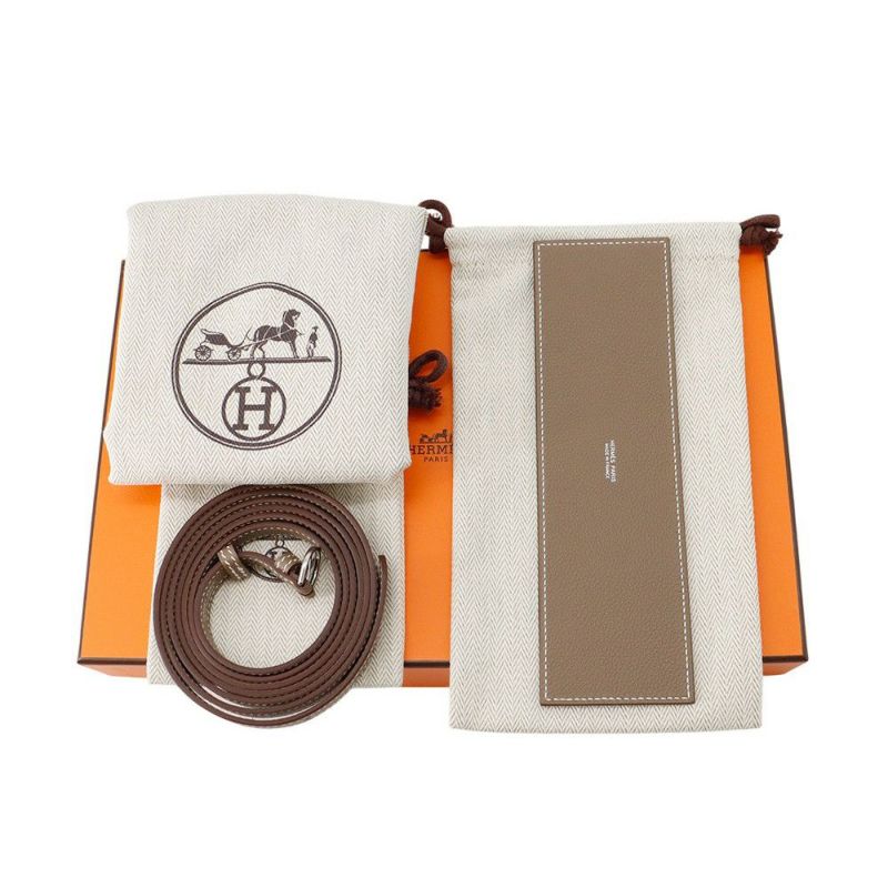 エルメス ショルダーバッグ ケリーダンス2 ヴェルソ エトゥープ/グリスペール/シルバー金具 エバーカラー W刻印