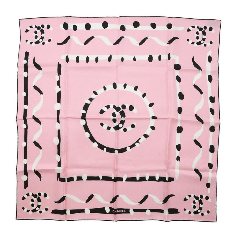 シャネル ノベルティ スカーフ ココマーク シルク CHANEL 雑貨