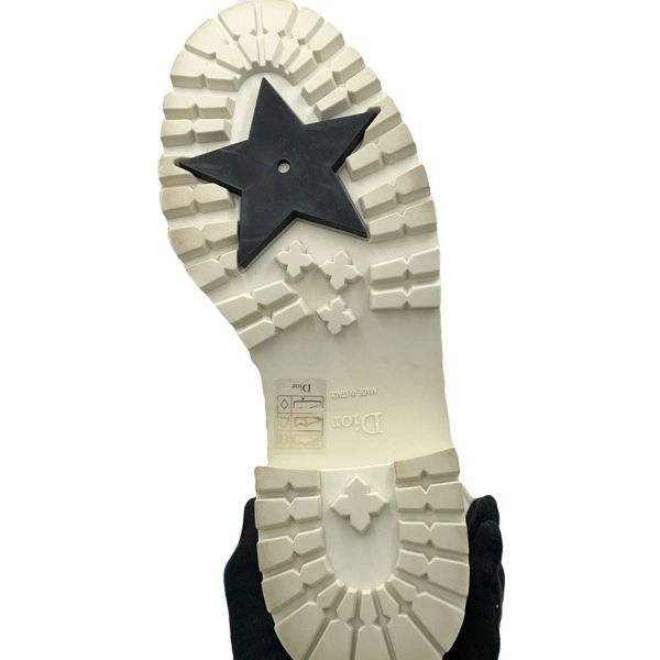 クリスチャン・ディオール ブーツ D-LEADER カナージュ ミドルブーツ レディースサイズ38 KDI733CQC 靴 白