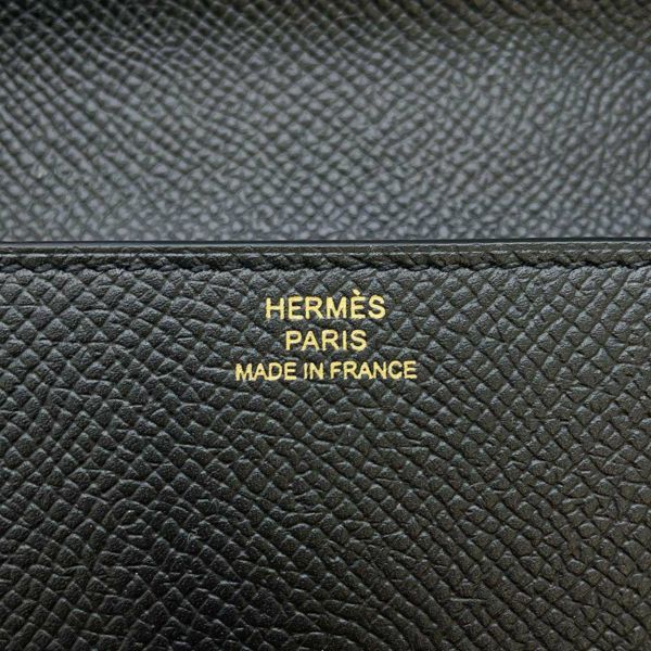 エルメス 財布 クリック16 ブラック/ゴールド金具 ヴォーエプソン Y刻印 HERMES ポシェット 黒