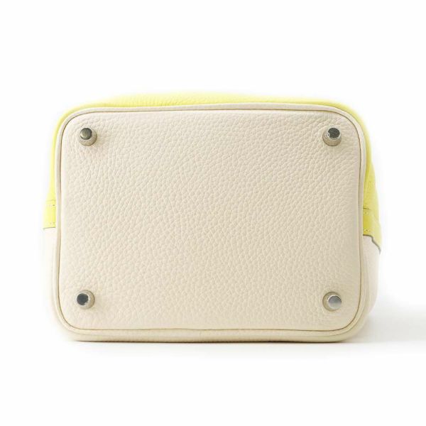 エルメス ハンドバッグ ピコタンロックPM カザック ライム/ナタ/シルバー金具 トリヨンクレマンス Y刻印