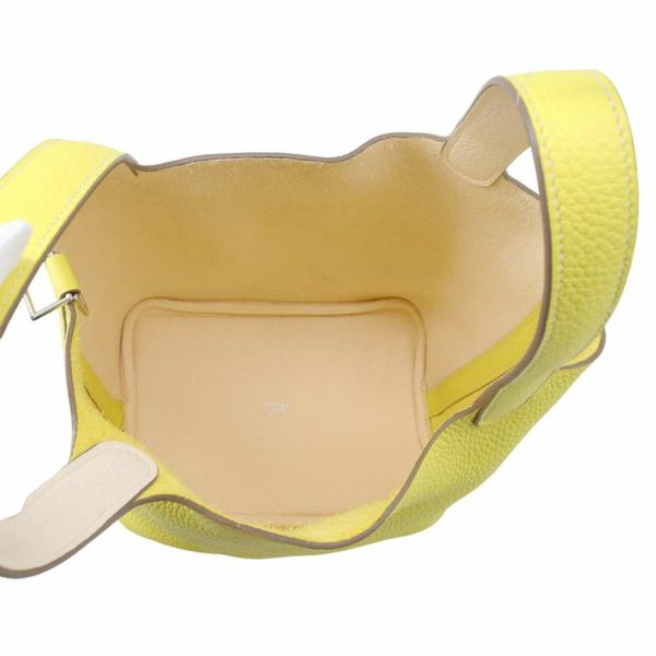 エルメス ハンドバッグ ピコタンロックPM カザック ライム/ナタ/シルバー金具 トリヨンクレマンス Y刻印