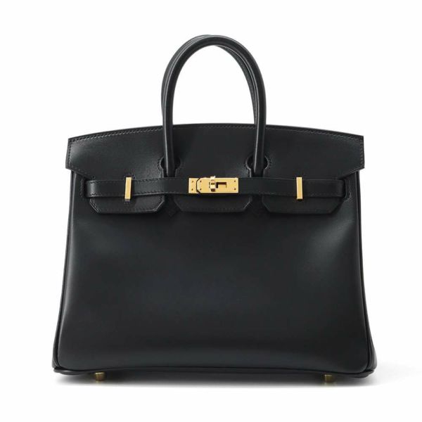 エルメス バーキン25 ブラック/ゴールド金具 タデラクト U刻印 HERMES Birkin ハンドバッグ 黒