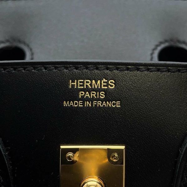 エルメス バーキン25 ブラック/ゴールド金具 タデラクト U刻印 HERMES Birkin ハンドバッグ 黒