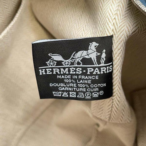 エルメス ポーチ ブリッド・ア・ブラックPM Hナッテ ブルーアビス/シルバー金具 キャンバス HERMES バッグ