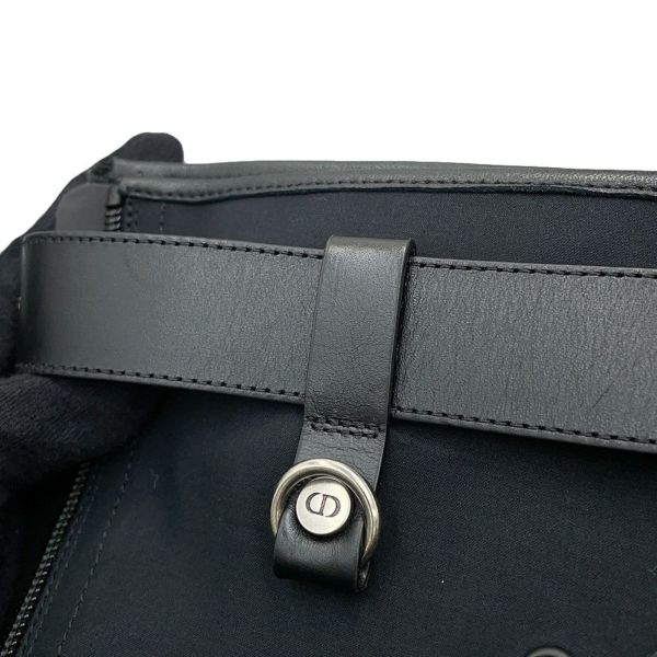 クリスチャン・ディオール ブーツ DIORANGER 編み上げ ロングブーツ キャンバス レディースサイズ38 Christian Dior 靴 黒