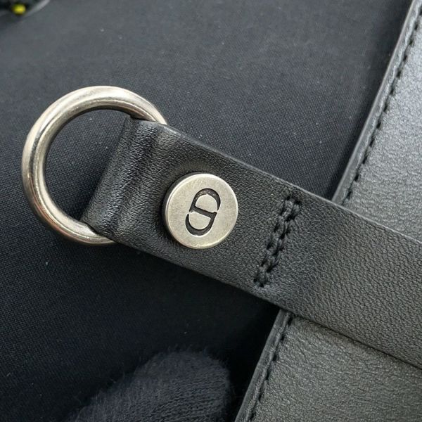 クリスチャン・ディオール ブーツ DIORANGER 編み上げ ロングブーツ キャンバス レディースサイズ38 Christian Dior 靴 黒