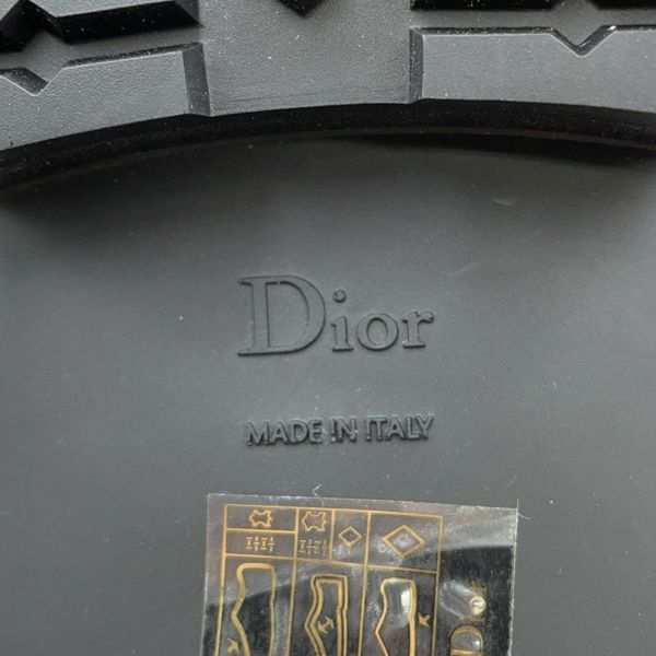 クリスチャン・ディオール ブーツ DIORANGER 編み上げ ロングブーツ キャンバス レディースサイズ38 Christian Dior 靴 黒