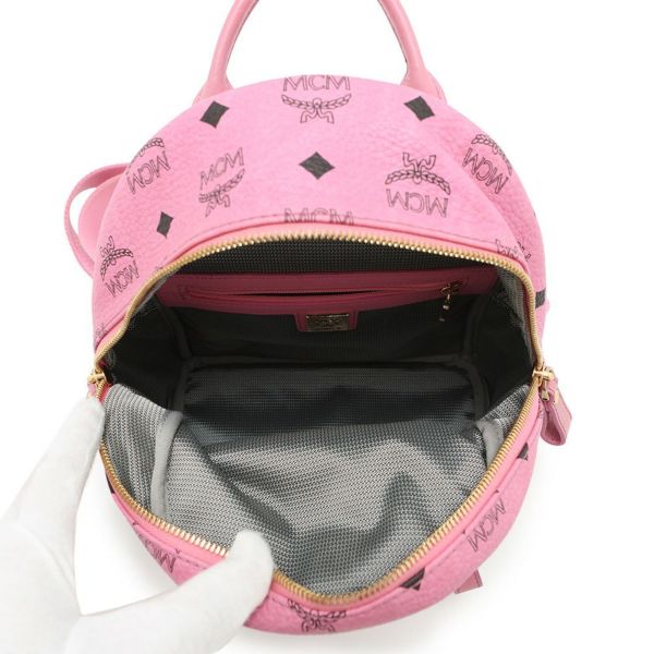 エムシーエム リュックサック ヴィセトス サイドスタッズ レザー MMK3AVE41PK001 MCM バッグパック