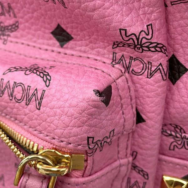 エムシーエム リュックサック ヴィセトス サイドスタッズ レザー MMK3AVE41PK001 MCM バッグパック