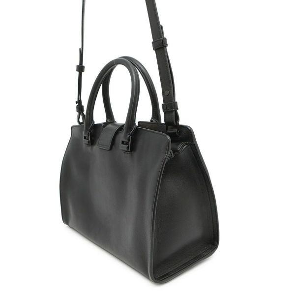 サンローランパリ ハンドバッグ ベイビーカバス レザー 400914 SAINT LAURENT PARIS 2way 黒