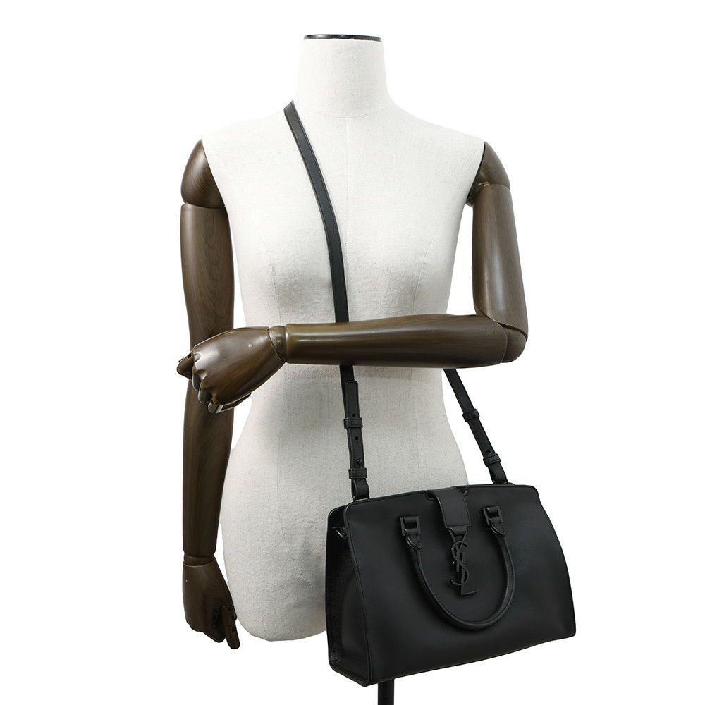 サンローランパリ ハンドバッグ ベイビーカバス レザー 400914 SAINT LAURENT PARIS 2way 黒