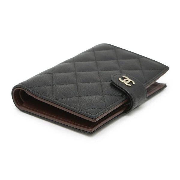 シャネル パスポートケース マトラッセ ココマーク 財布 キャビアスキン AP3791 CHANEL 黒