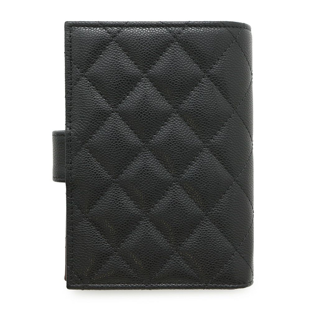 シャネル パスポートケース マトラッセ ココマーク 財布 キャビアスキン AP3791 CHANEL 黒