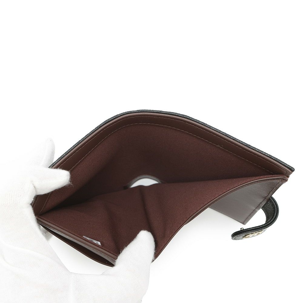 シャネル パスポートケース マトラッセ ココマーク 財布 キャビアスキン AP3791 CHANEL 黒