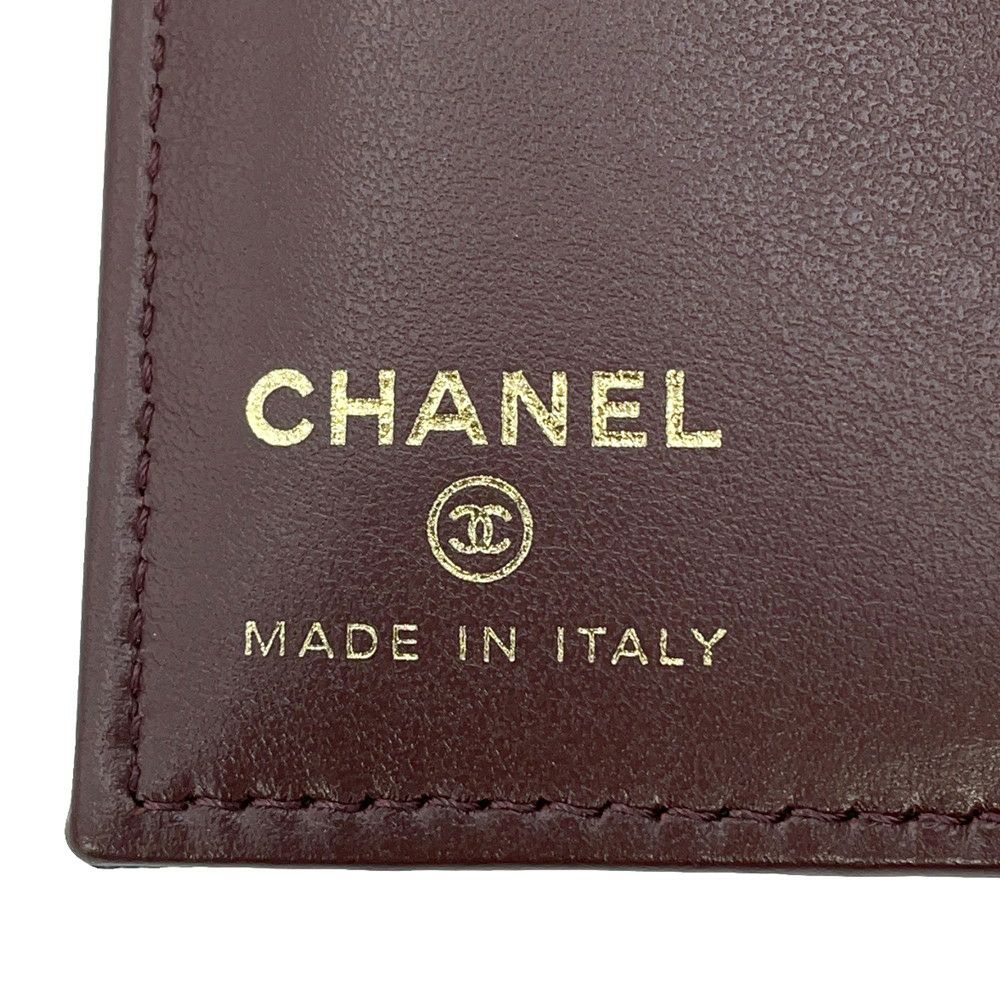シャネル パスポートケース マトラッセ ココマーク 財布 キャビアスキン AP3791 CHANEL 黒