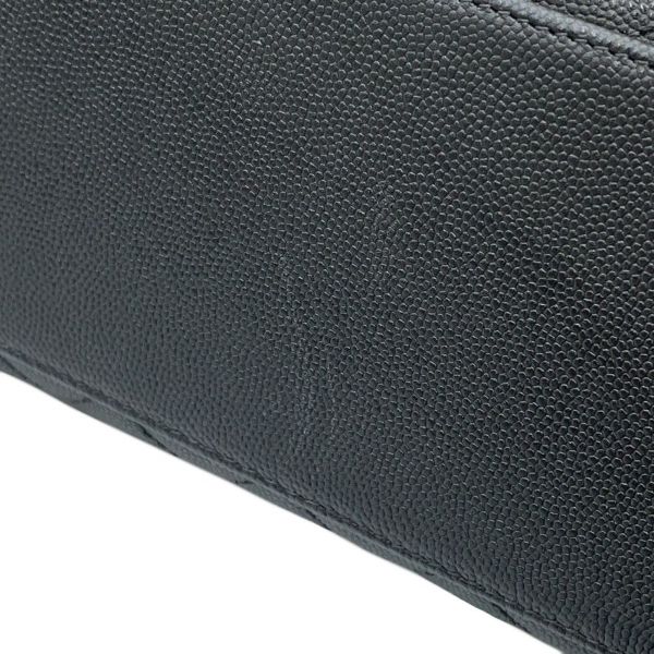 シャネル ハンドバッグ マトラッセ ココマーク ハンドル フラップ キャビアスキン リザード A92991 2way 黒