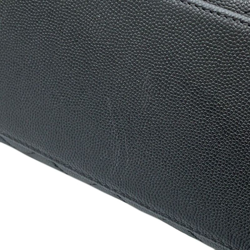 シャネル ハンドバッグ マトラッセ ココマーク ハンドル フラップ キャビアスキン リザード A92991 2way 黒