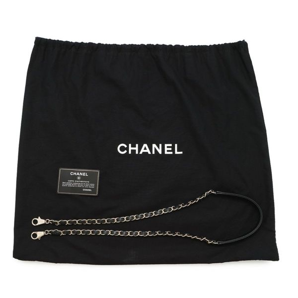 シャネル ハンドバッグ マトラッセ ココマーク ハンドル フラップ キャビアスキン リザード A92991 2way 黒