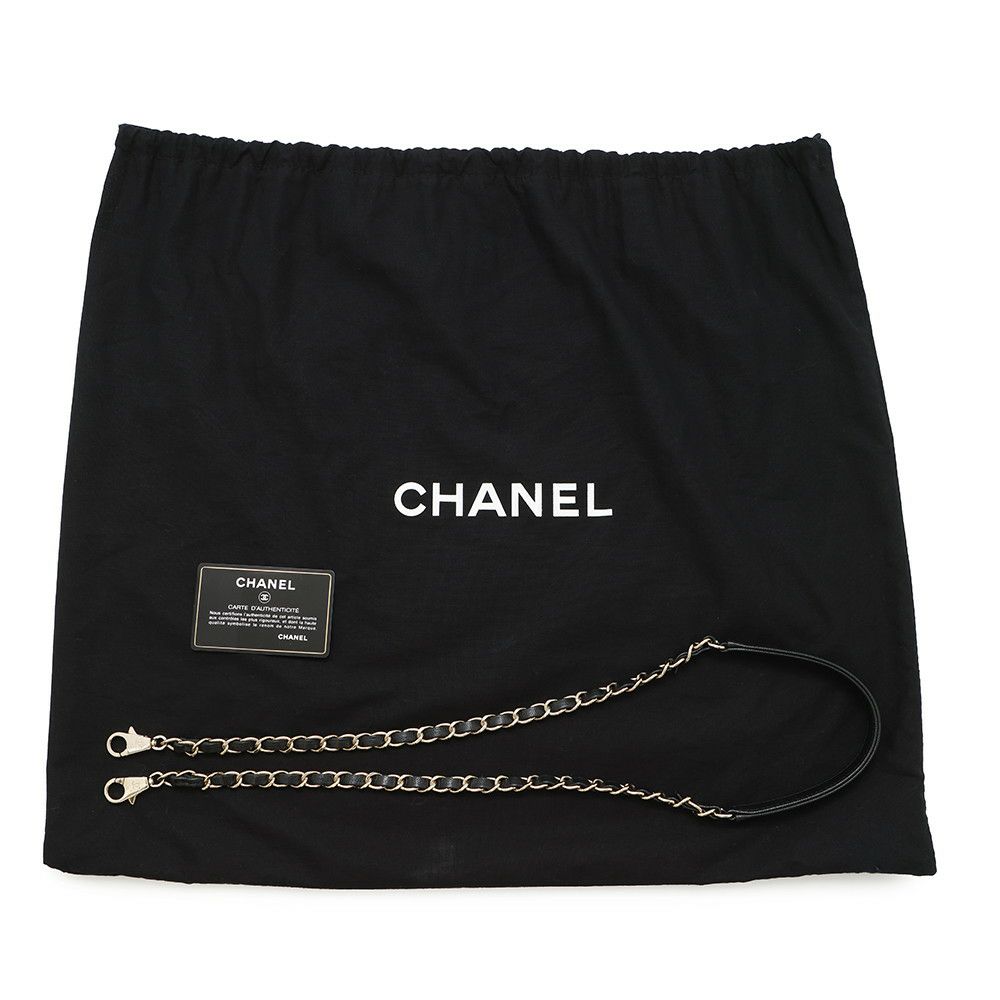 シャネル ハンドバッグ マトラッセ ココマーク ハンドル フラップ キャビアスキン リザード A92991 2way 黒