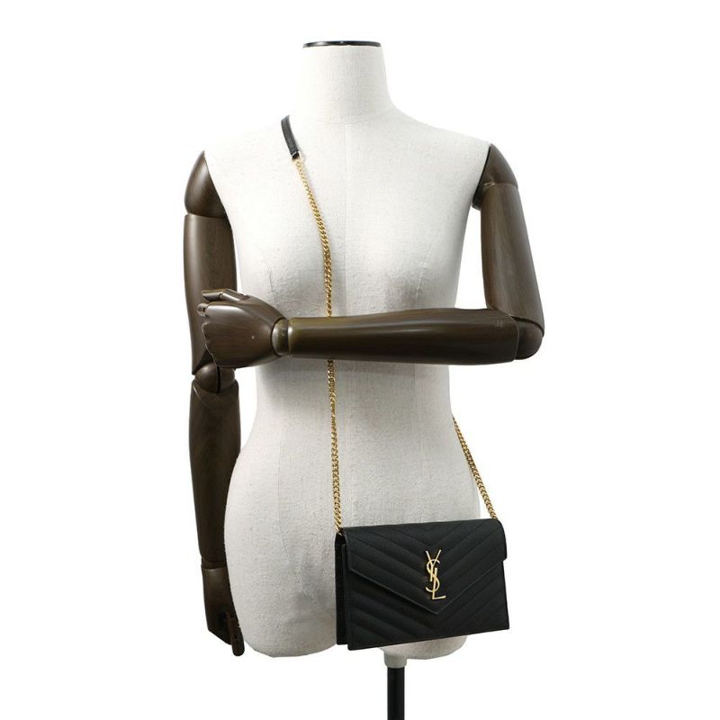 サンローランパリ チェーンウォレット カサンドラ エンベロープ レザー 742920 SAINT LAURENT PARIS 財布