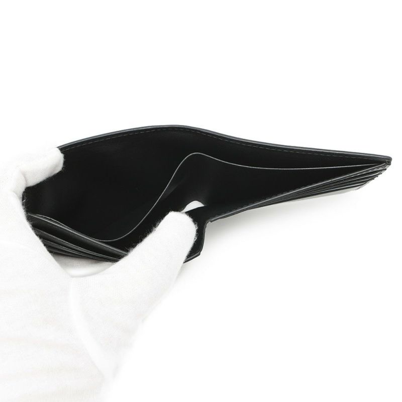 ベルルッティ 二つ折り財布 カリグラフィ レザー Berluti メンズ 黒