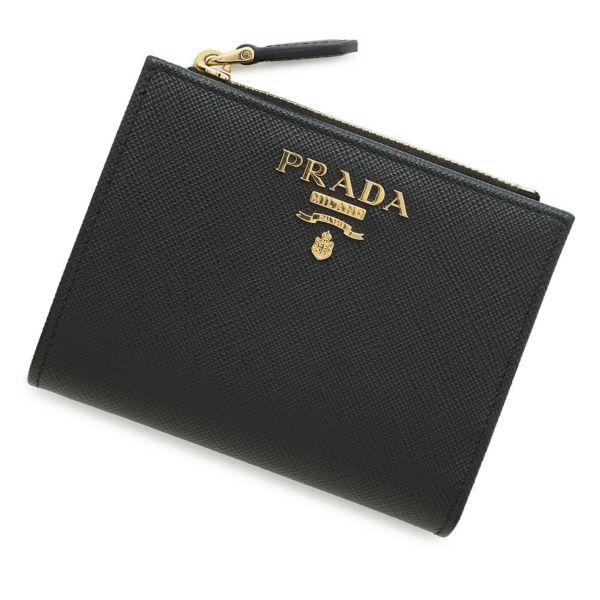 プラダ 二つ折り財布 サフィアーノマルチカラー 1ML050 PRADA 黒