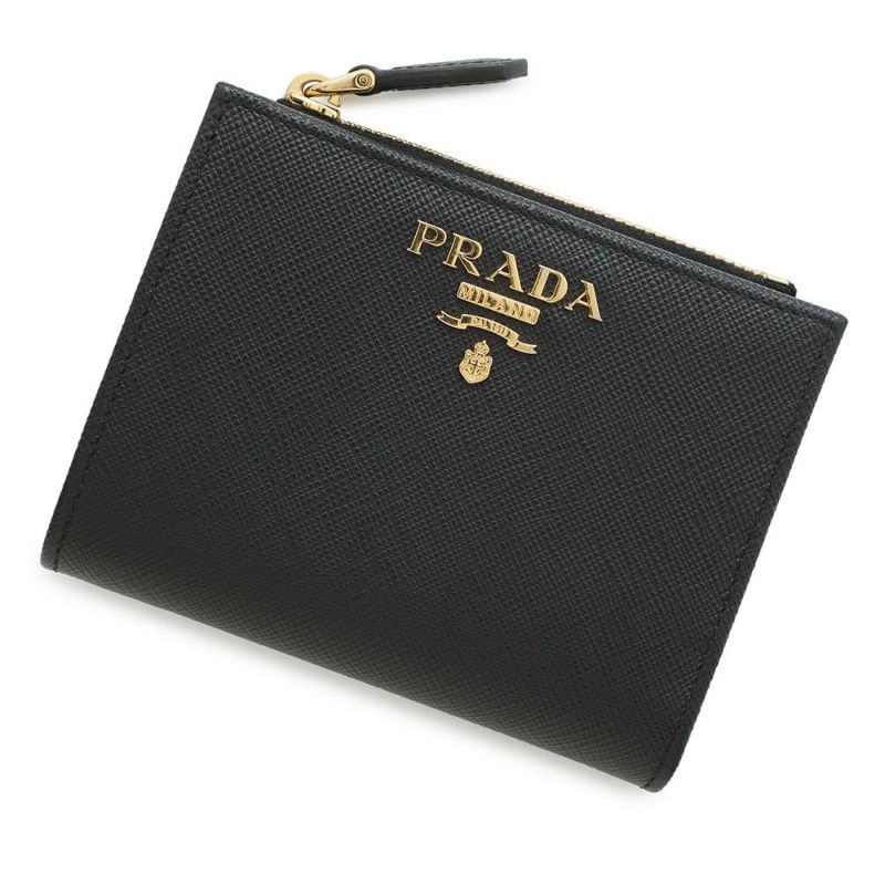 プラダ 二つ折り財布 サフィアーノマルチカラー 1ML050 PRADA 黒