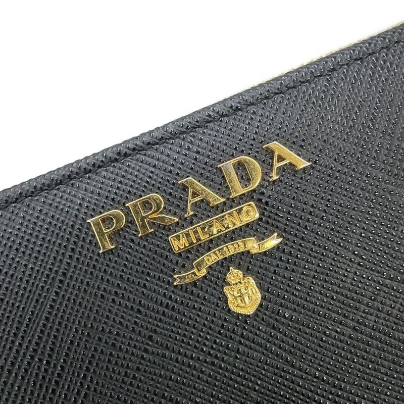 プラダ 二つ折り財布 サフィアーノマルチカラー 1ML050 PRADA 黒
