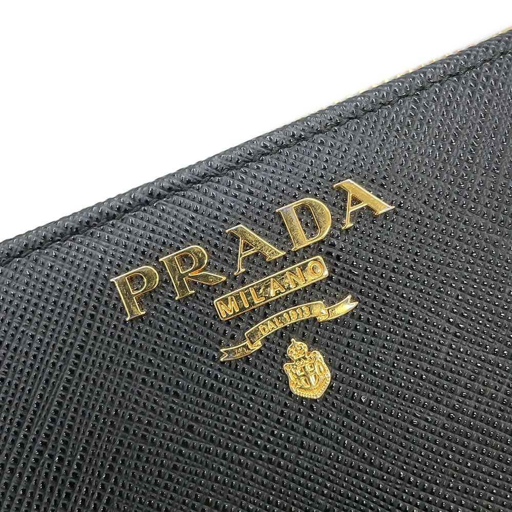 プラダ 二つ折り財布 サフィアーノマルチカラー 1ML050 PRADA 黒