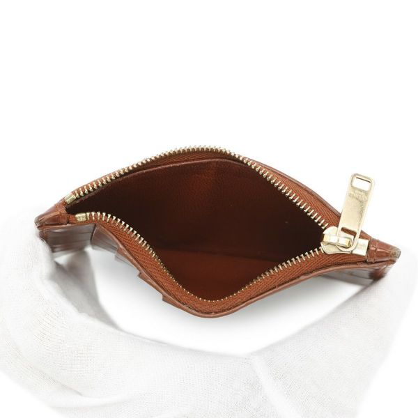 セリーヌ カードケース コンパクト ジップドカードホルダー クロコダイル 10B684 CELINE コインケース フラグメントケース