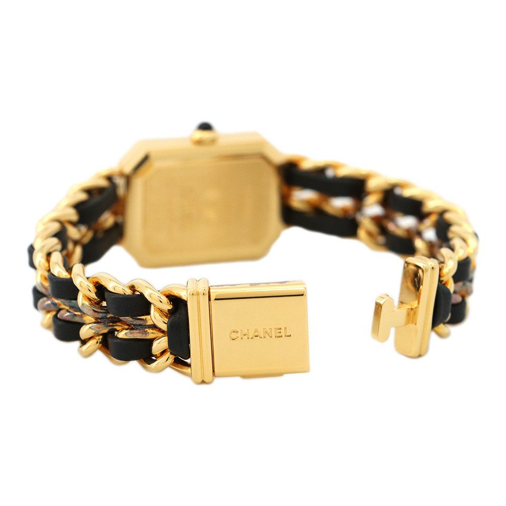 シャネル プルミエール M H0001 CHANEL 腕時計 黒文字盤 クォーツ
