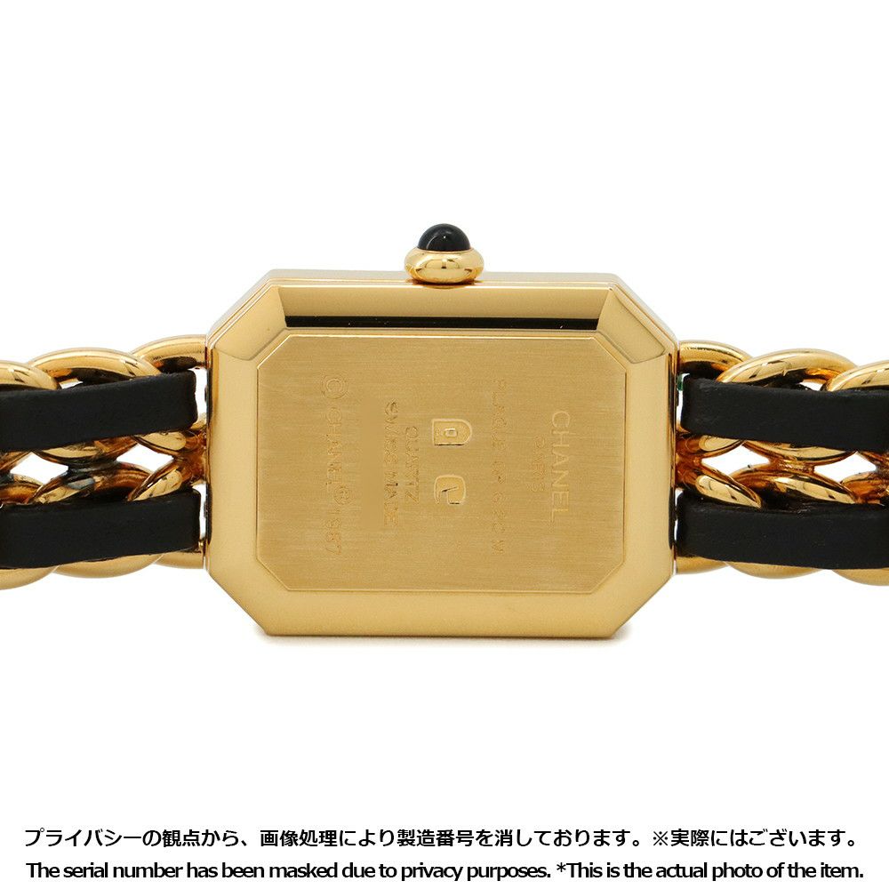 シャネル プルミエール M H0001 CHANEL 腕時計 黒文字盤 クォーツ