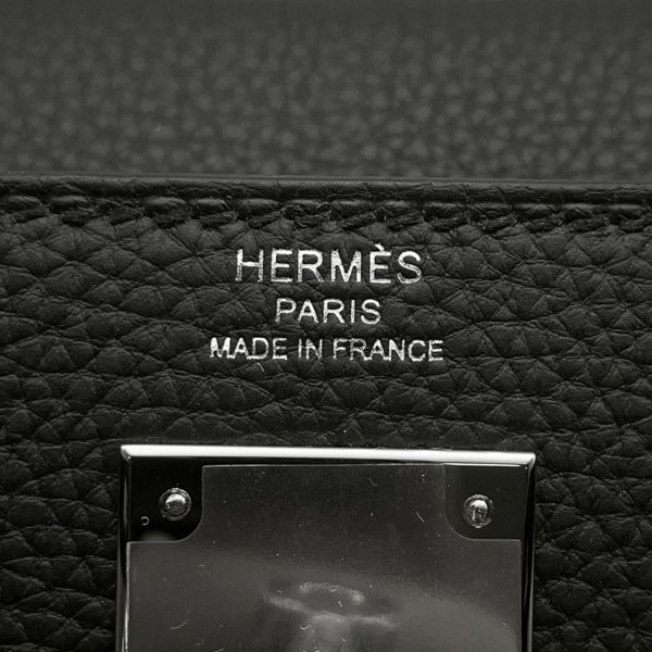エルメス ハンドバッグ ケリー28 内縫い ブラック/シルバー金具 トゴ K刻印 2wayショルダー 黒