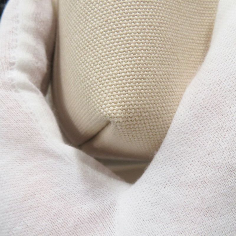 エルメス ポーチ ブリッド・ア・ブラックGM ベージュ/シルバー金具 キャンバス HERMES バッグ 小物入れ