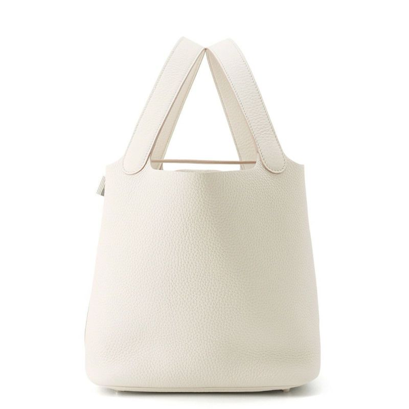 エルメス ハンドバッグ ピコタンロックMM べトン/シルバー金具 トリヨンクレマンス W刻印 HERMES トートバッグ