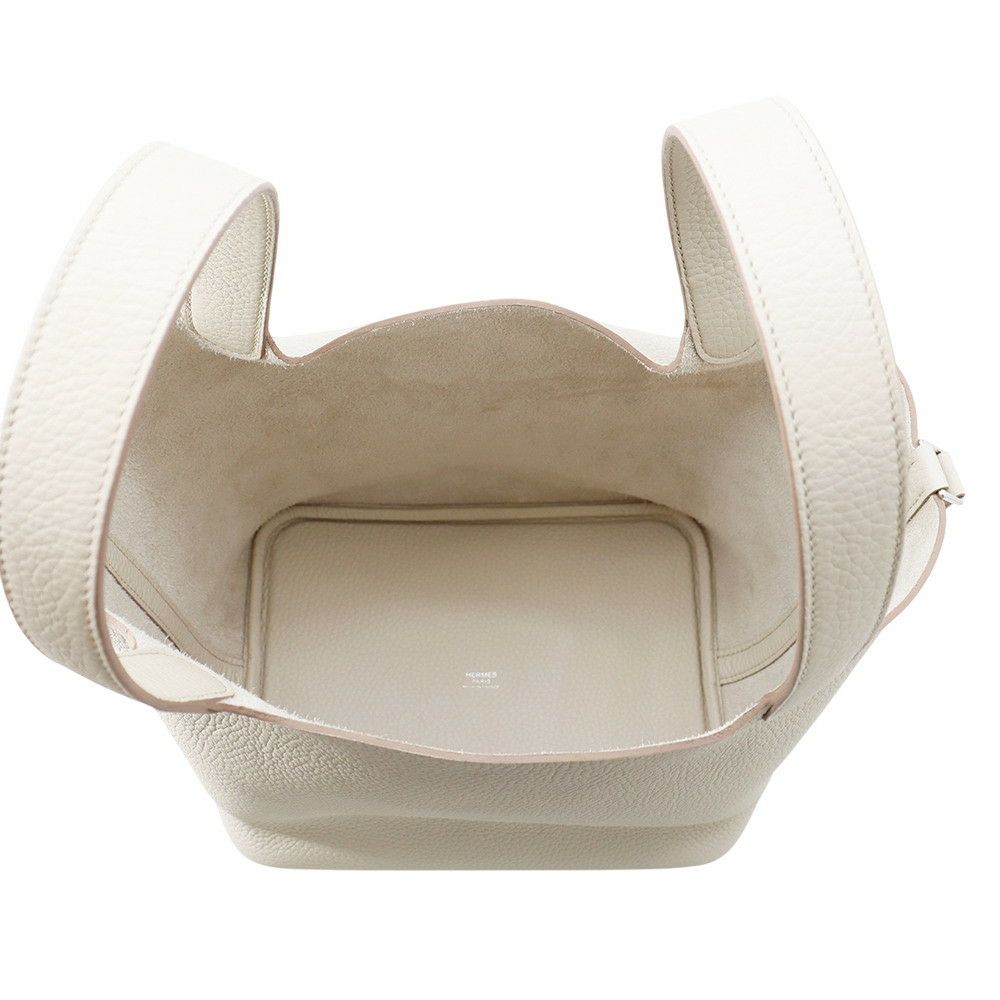 エルメス ハンドバッグ ピコタンロックMM べトン/シルバー金具 トリヨンクレマンス W刻印 HERMES トートバッグ