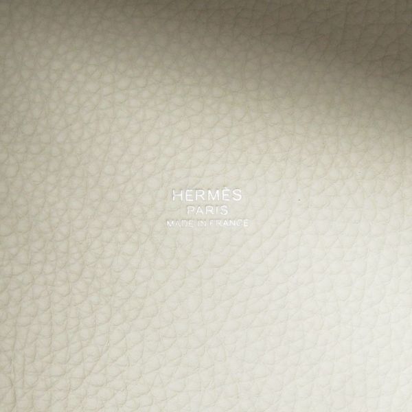 エルメス ハンドバッグ ピコタンロックMM べトン/シルバー金具 トリヨンクレマンス W刻印 HERMES トートバッグ