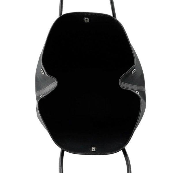 エルメス トートバッグ ガーデンパーティPM ブラック/シルバー金具 トワルミリタリー/ネゴンダ U刻印 HERMES 黒
