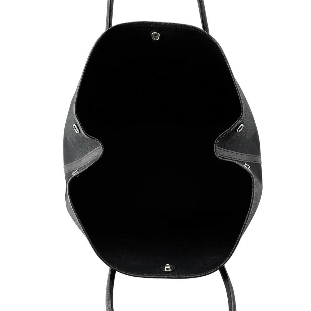 エルメス トートバッグ ガーデンパーティPM ブラック/シルバー金具 トワルミリタリー/ネゴンダ U刻印 HERMES 黒