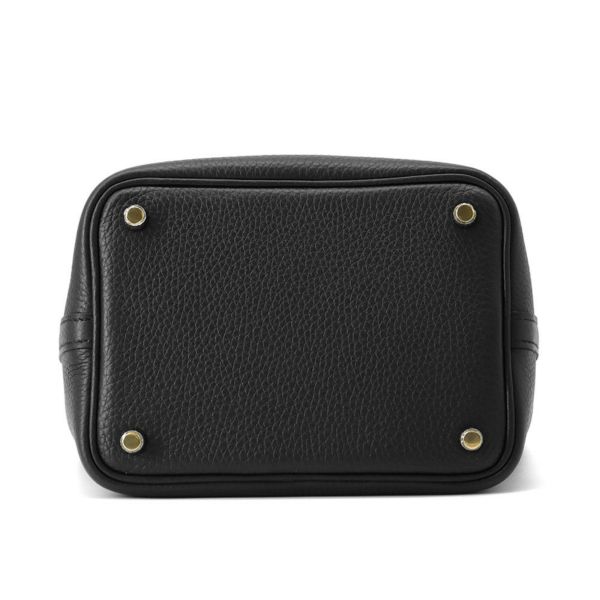 エルメス ハンドバッグ ピコタンロックPM ブラック/ゴールド金具 トリヨンクレマンス K刻印 HERMES トートバッグ 黒