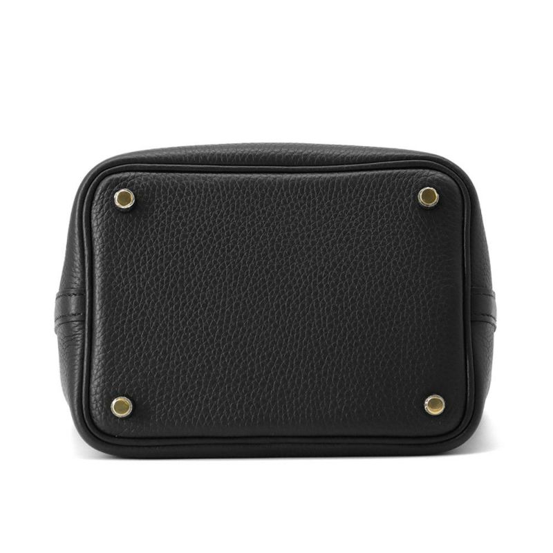 エルメス ハンドバッグ ピコタンロックPM ブラック/ゴールド金具 トリヨンクレマンス K刻印 HERMES トートバッグ 黒