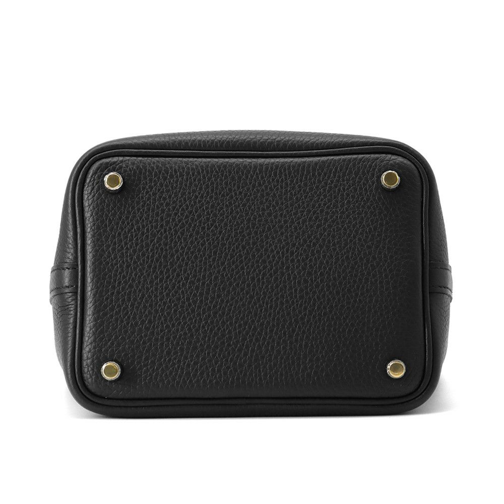 エルメス ハンドバッグ ピコタンロックPM ブラック/ゴールド金具 トリヨンクレマンス K刻印 HERMES トートバッグ 黒