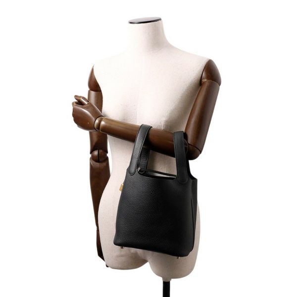 エルメス ハンドバッグ ピコタンロックPM ブラック/ゴールド金具 トリヨンクレマンス K刻印 HERMES トートバッグ 黒