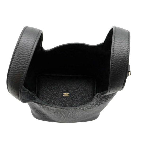 エルメス ハンドバッグ ピコタンロックPM ブラック/ゴールド金具 トリヨンクレマンス K刻印 HERMES トートバッグ 黒