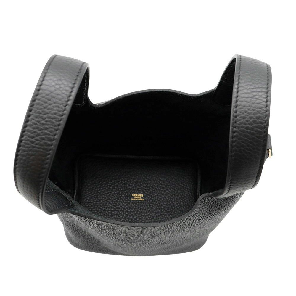 エルメス ハンドバッグ ピコタンロックPM ブラック/ゴールド金具 トリヨンクレマンス K刻印 HERMES トートバッグ 黒